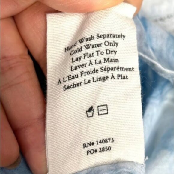 Love shack Fancy Tie dye blue Natasha dress sz S - Picture 7 of 8